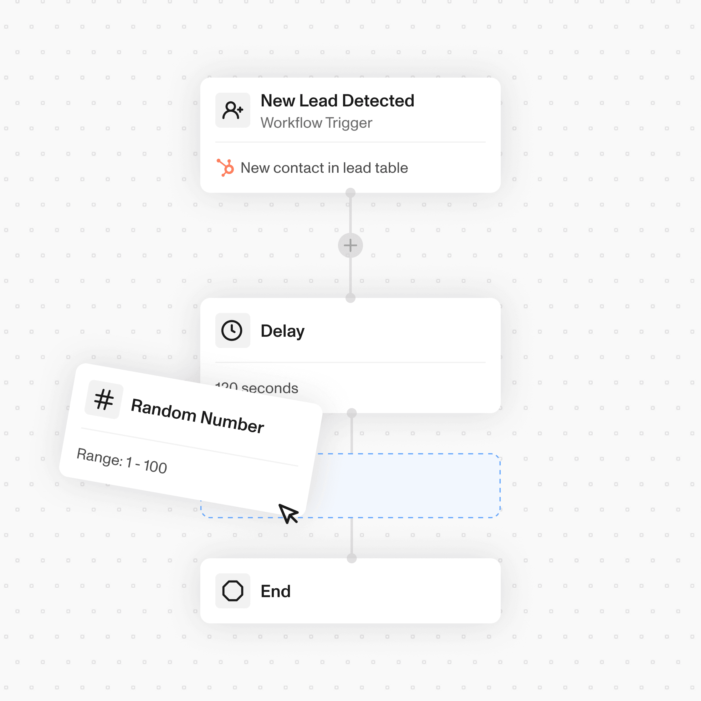 Dragging and dropping a node to reposition it in a workflow